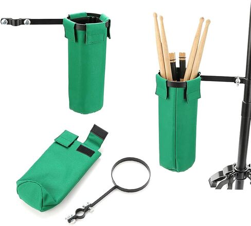 Drum Stick Holder Drumstick Bags for Drum Set Drum Stick Holder Screw Fixation Bag Container (Gray) in Kuwait