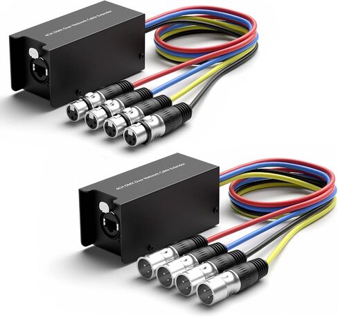 وصلة تمديد صندوق اكس ال ار بتصميم ثعبان بطول 3.3 قدم و4 قنوات من داسيمورا، عبوة من قطعتين من كيبل اكس ال ار سنيك لاضاءة المسرح واستوديو التسجيل (ذكر + 1 انثى (صندوق كيبل اسود) in Kuwait