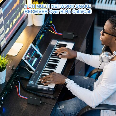 وصلة تمديد صندوق اكس ال ار بتصميم ثعبان بطول 3.3 قدم و4 قنوات من داسيمورا، عبوة من قطعتين من كيبل اكس ال ار سنيك لاضاءة المسرح واستوديو التسجيل (ذكر + 1 انثى (صندوق كيبل اسود) in Kuwait