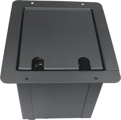 MCSPROAUDIO Pro Audio Recess Stage Floor Box Black (6-XLR Female + 1-XLR Male + 1 1/4" TRS + 1 CAT5 Ethernet) in Saudi Arabia