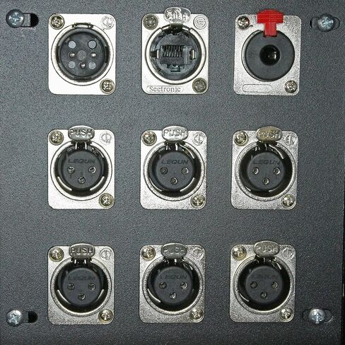 MCSPROAUDIO Pro Audio Recess Stage Floor Box Black (6-XLR Female + 1-XLR Male + 1 1/4" TRS + 1 CAT5 Ethernet) in Saudi Arabia