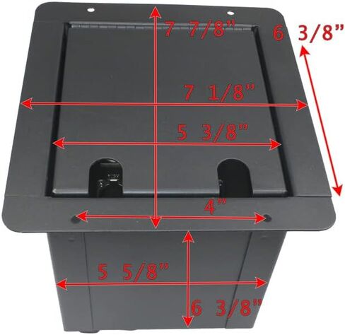 MCSPROAUDIO Pro Audio Recess Stage Floor Box Black (6-XLR Female + 1-XLR Male + 1 1/4" TRS + 1 CAT5 Ethernet) in Saudi Arabia