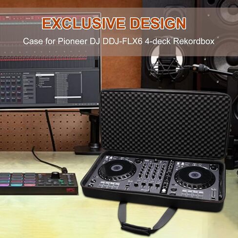 حافظة من ال تي جي اي ام لجهاز بايونير دي جيه DDJ-FLX6 بـ4 طوابق ريكورد بوكس ووحدة تحكم سيراتو دي جيه - للسفر in Kuwait