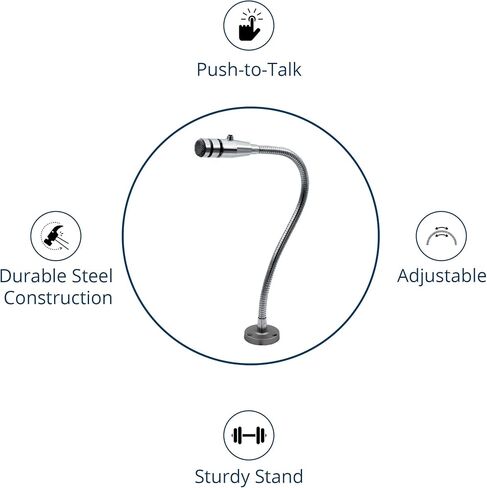 Rebuild Skills 515SBG-18X Cardioid Dynamic Low Z Microphone with 18" Inch Gooseneck and Push-to-Talk Switch in Saudi Arabia