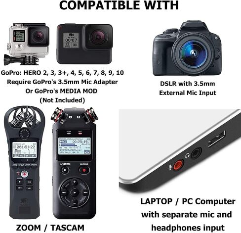 AGD Professional External TRS 3.5 Lavalier Lapel Microphone Clip-on Lav Mini Mic Compatible with Rode Wireless Transmitter Go GoPro MediaMod Zoom Tascam Audio Recorder DSLR Canon Nikon Sony YouTube in Saudi Arabia