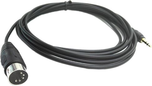 كابل ذكر 5-Pin DIN، قابس 5 Pin Din MIDI إلى 3.5 مم (1/8 بوصة) كابل صوت ستيريو TRS ستيريو ذكر لتشغيل مخرج إشارة الآلة الموسيقية الإلكترونية 3 متر (10 أقدام، 3.5M-5 DIN M) in Saudi Arabia