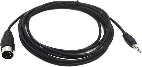 كابل ذكر 5-Pin DIN، قابس 5 Pin Din MIDI إلى 3.5 مم (1/8 بوصة) كابل صوت ستيريو TRS ستيريو ذكر لتشغيل مخرج إشارة الآلة الموسيقية الإلكترونية 3 متر (10 أقدام، 3.5M-5 DIN M) in Saudi Arabia