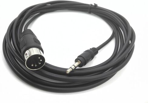 كابل ذكر 5-Pin DIN، قابس 5 Pin Din MIDI إلى 3.5 مم (1/8 بوصة) كابل صوت ستيريو TRS ستيريو ذكر لتشغيل مخرج إشارة الآلة الموسيقية الإلكترونية 3 متر (10 أقدام، 3.5M-5 DIN M) in Saudi Arabia