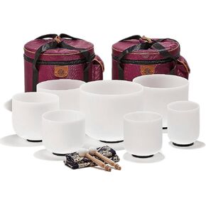 مجموعة أطباق طعام من بلورات تغني من ميديتون 7 قطع (17.78 - 30.48 سم) مع حقيبة حمل in Kuwait