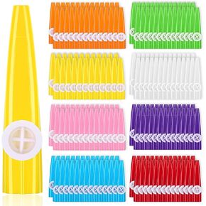 Boao 200 Pcs Plastic Kazoo Musical Instruments Party Kazoos for Adults Fun Music Kazoo for Kids Classrooms Musical Toy Favors Gift Prize Bulk, 8 Assorted Color in Kuwait