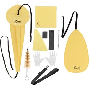 Saxophone Cleaning Kit, 10-in-1 Alto Saxophone Cleaning Kit Including Sax Cleaning Cloth, Mouthpiece Brush, Mini Screwdriver Cleaning Cloth for Flute and Wind & Woodwind Instrument in Kuwait