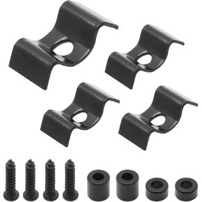 4Pcs Guitar String Trees, Metal Black String Retainer Guides with Mounting Screws Compatible with Fender Stratocaster Strat Tele Style Electric Guitar
