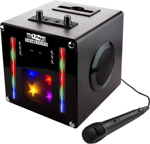 RockJam SingCube 10 Watt Rechargeable Bluetooth Lights, Microphone and Voice Changer, 10W Karaoke Machine (RJPS100) in Saudi Arabia
