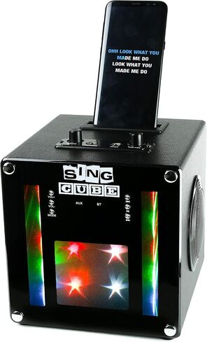 RockJam SingCube 10 Watt Rechargeable Bluetooth Lights, Microphone and Voice Changer, 10W Karaoke Machine (RJPS100) in Saudi Arabia