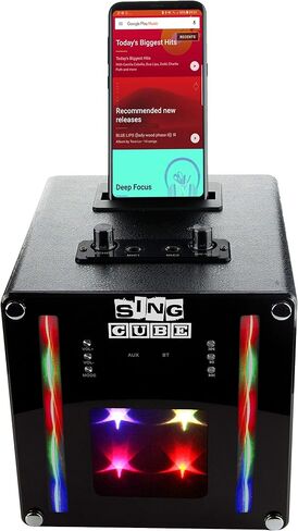 RockJam SingCube 10 Watt Rechargeable Bluetooth Lights, Microphone and Voice Changer, 10W Karaoke Machine (RJPS100) in Saudi Arabia