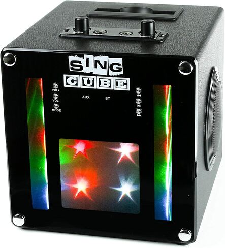 RockJam SingCube 10 Watt Rechargeable Bluetooth Lights, Microphone and Voice Changer, 10W Karaoke Machine (RJPS100) in Saudi Arabia