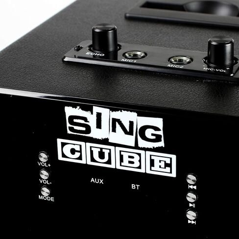 RockJam SingCube 10 Watt Rechargeable Bluetooth Lights, Microphone and Voice Changer, 10W Karaoke Machine (RJPS100) in Saudi Arabia