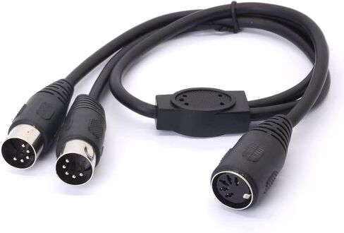 GLHONG MIDI Y Splitter Cable Adapter, Din 5 Pin Female Jack to Dual 2 Male Plug Socket MIDI Cable for MIDI Mixers,MIDI Keyboards,Music Mixers Electronic Pianos in Saudi Arabia