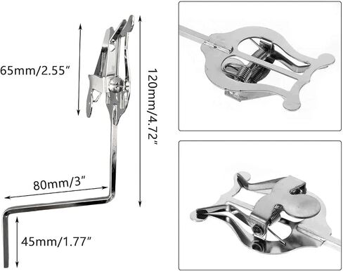 Jiayouy Nickel-Plated Saxophone Marching Lyre Music Sheet Clip for Alto Tenor Saxophone Silver in Saudi Arabia