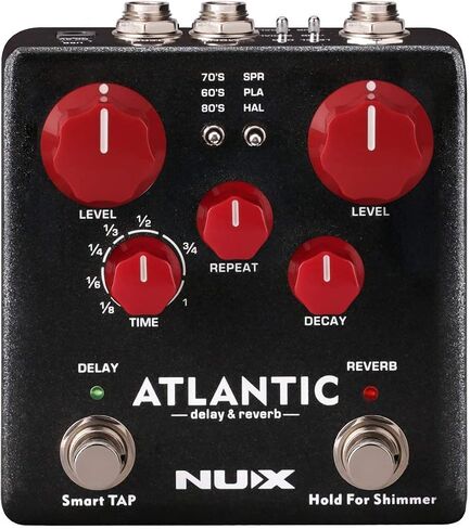 NUX Atlantic Delay & Reverb Bundle with MXR Instrument Cable, 9V Power Supply, and 3 MXR Patch Cables in Saudi Arabia
