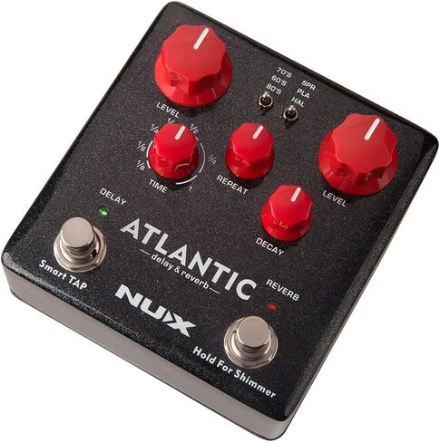 NUX Atlantic Delay & Reverb Bundle with MXR Instrument Cable, 9V Power Supply, and 3 MXR Patch Cables in Saudi Arabia