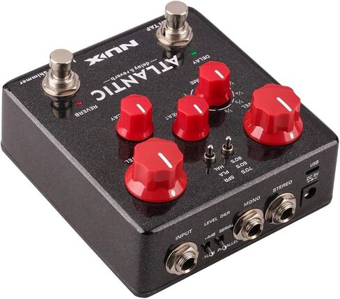 NUX Atlantic Delay & Reverb Bundle with MXR Instrument Cable, 9V Power Supply, and 3 MXR Patch Cables in Saudi Arabia