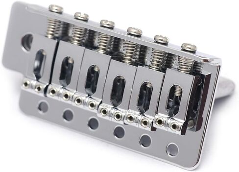 Metallor 6 سلاسل خمر لجام Tremolo Bridge كامل الحجم من الصلب لStrat SQ Style قطع الغيتار الكهربائي استبدال مع شريط وامي كروم. in Kuwait