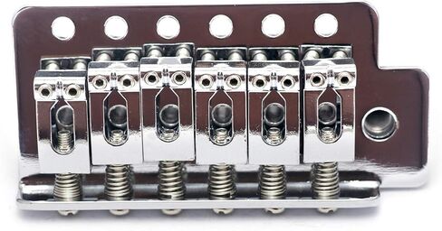 Metallor 6 سلاسل خمر لجام Tremolo Bridge كامل الحجم من الصلب لStrat SQ Style قطع الغيتار الكهربائي استبدال مع شريط وامي كروم. in Kuwait