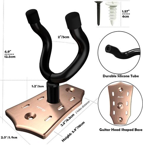 Guitar Wall Mount 3-Pack, Guitar Hanger Guitar Head Shaped, Sturdy Metal Guitar Holder for Wall, Guitar Wall Hanger Stand for Using Acoustic & Electric Guitar Ukulele Mandolin at Home and Studio (3) in Saudi Arabia