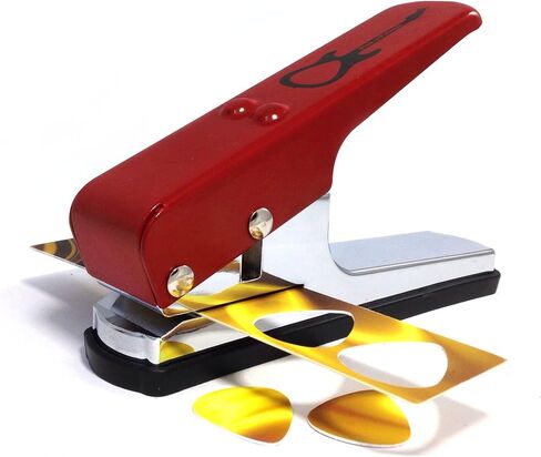 Pick-a-Palooza DIY Guitar Pick Punch مع حامل سلسلة مفاتيح جلدية - أسود in Saudi Arabia