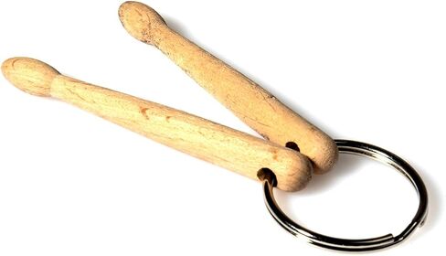 Cheerock Mini Drum Sticks Keychain 2 Natural Wood Miniature Drum Stick Percussion Key Ring for Drummer in Saudi Arabia