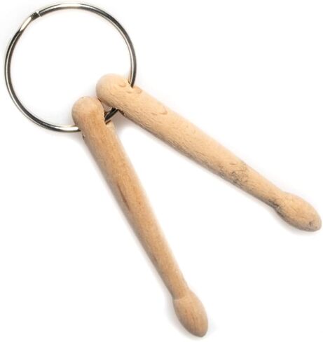 Cheerock Mini Drum Sticks Keychain 2 Natural Wood Miniature Drum Stick Percussion Key Ring for Drummer in Saudi Arabia
