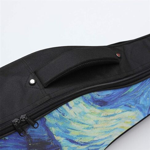 Longteam Van Gogh The Starry Night Guitar Case 10mm Sponge Portable Acoustic Classical Guitars Bag Bass Backpack Gig Bag with Accessory Storage Pocket (40/41 Inch, The Starry Night) in Saudi Arabia