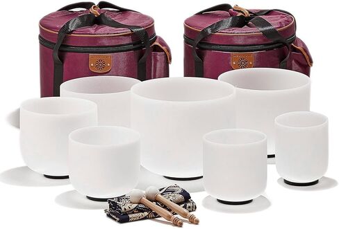 مجموعة أطباق طعام من بلورات تغني من ميديتون 7 قطع (17.78 - 30.48 سم) مع حقيبة حمل in Kuwait