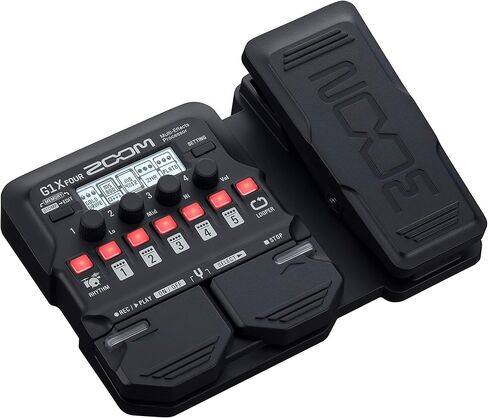 معالج Zoom G1X ذو أربعة تأثيرات متعددة للجيتار مع حزمة دواسة التعبير مع (1) كابل أداة بطول 20 قدمًا، (1) مصدر طاقة 9 فولت وقماش (3 عناصر) in Kuwait