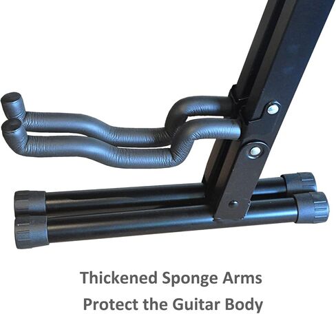 Farcaya Guitar Stand Floor Foldable A Frame Metal Guitar Stand Holder Universal for Acoustic Classical Electric Bass Guitars in Kuwait