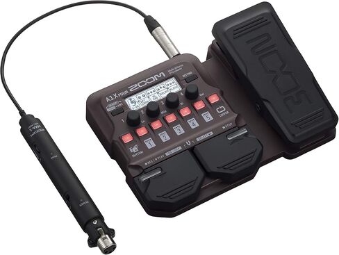 Zoom A1X FOUR Acoustic Instrument Multi-Effects Processor with Expression Pedal, Acoustic Modeling, Looper, Rhythm Section, For Guitar, Saxophone, Trumpet, Violin, Harmonica, and Upright Bass in Saudi Arabia