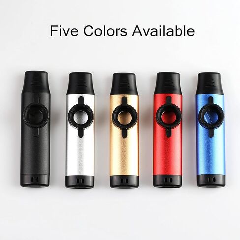 كازو معدني عالي الأداء من MEELAND Kazoo مناسب للاستخدام مع الجيتارات والقيثارة وغيرها من الأدوات، مكان سهل تعلم الآلات الموسيقية kazoo /5 مزامير بديلة تتضمن/أزرق (فضي) in Kuwait