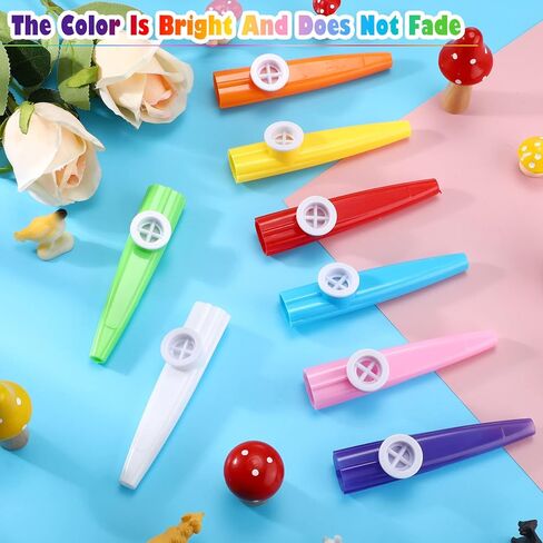 Boao 200 Pcs Plastic Kazoo Musical Instruments Party Kazoos for Adults Fun Music Kazoo for Kids Classrooms Musical Toy Favors Gift Prize Bulk, 8 Assorted Color in Kuwait