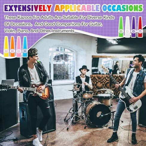 Boao 200 Pcs Plastic Kazoo Musical Instruments Party Kazoos for Adults Fun Music Kazoo for Kids Classrooms Musical Toy Favors Gift Prize Bulk, 8 Assorted Color in Kuwait