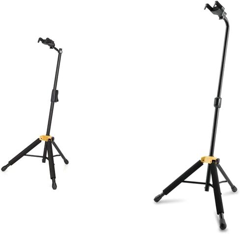 Hercules GS415BPLUS AutoGrip System Guitar Stand & Elixir® Strings 16545 Acoustic Phosphor Bronze Guitar Strings with NANOWEB® Coating, 3 Pack, Light (.012-.053) in Kuwait