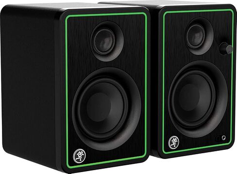 Mackie CR3-XBT Creative Reference Series 3" Multimedia Monitors with Bluetooth (Pair) & Audio-Technica AT2020 Cardioid Condenser Studio XLR Microphone, Ideal for Project/Home Studio Applications,Black in Kuwait