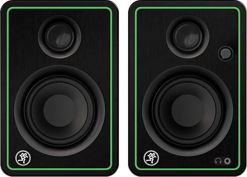 Mackie CR3-XBT Creative Reference Series 3" Multimedia Monitors with Bluetooth (Pair) & Audio-Technica AT2020 Cardioid Condenser Studio XLR Microphone, Ideal for Project/Home Studio Applications,Black in Kuwait