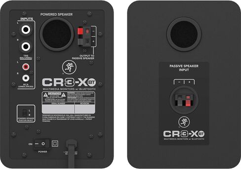 Mackie CR3-XBT Creative Reference Series 3" Multimedia Monitors with Bluetooth (Pair) & Audio-Technica AT2020 Cardioid Condenser Studio XLR Microphone, Ideal for Project/Home Studio Applications,Black in Kuwait