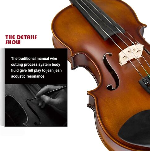 اليس كمان من الخشب الصلب مصمم للمبتدئين/الطلاب مع هيكل صلب من الصنوبري (4/4/حجم كامل) in Kuwait