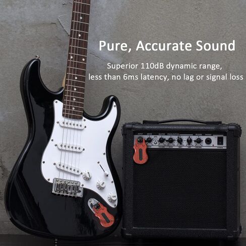Sumina Wireless Guitar System Audio Digital Guitar Receiver مدمج ببطارية قابلة لإعادة الشحن 100 قدم in Kuwait