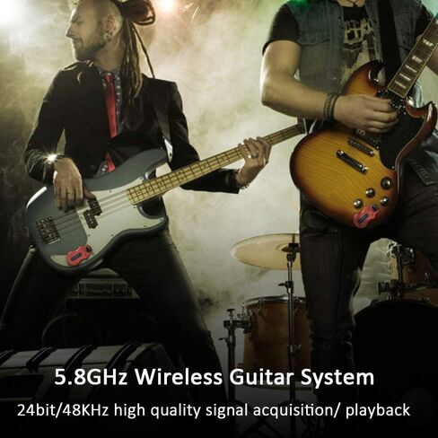 Sumina Wireless Guitar System Audio Digital Guitar Receiver مدمج ببطارية قابلة لإعادة الشحن 100 قدم in Kuwait