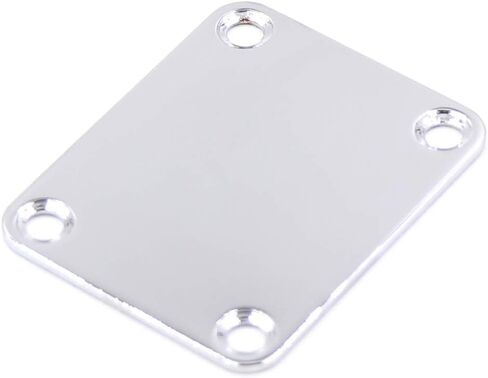 Bass Guitar Neck Plate with Mounting Screws,Replacement Metal Neckplate 4 Holes Neck Joint Board for Electric Guitar (Black) in Saudi Arabia