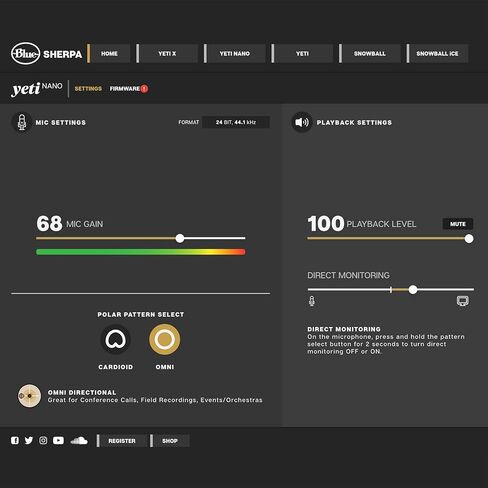 ميكروفون USB Blue Yeti Nano Premium للتسجيل والبث - أزرق زاهي (متجدد) in Saudi Arabia