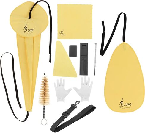 Saxophone Cleaning Kit, 10-in-1 Alto Saxophone Cleaning Kit Including Sax Cleaning Cloth, Mouthpiece Brush, Mini Screwdriver Cleaning Cloth for Flute and Wind & Woodwind Instrument in Kuwait